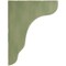 Ekena Millwork 1 3/4"W x 8 1/2"D x 11"H Plymouth Wood Vintage Decor Bracket, Restoration Green BKTWD02X09X11PLGR - alternate 3